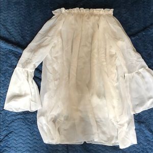 Off the shoulder white tunic never worn!